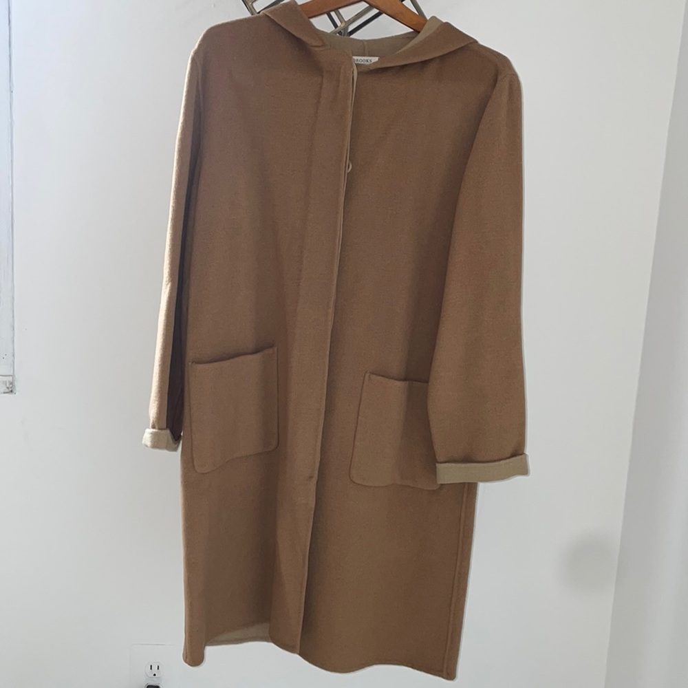 BROOKS BROTHERS 346 camel unlined bench coat
